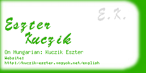 eszter kuczik business card